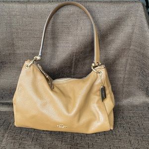 Coach tan leather purse